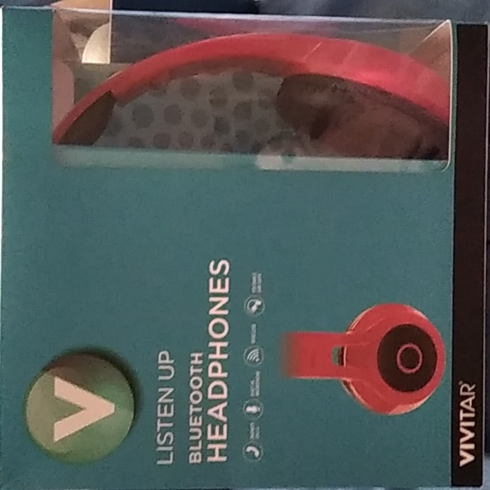 Bluetooth red headphones